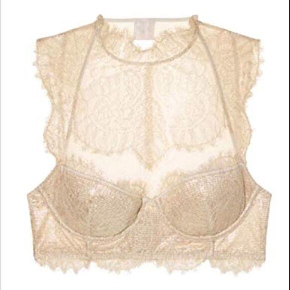 Victoria’s Secret Dream Angels Lined Demi metallic lace and mesh bra - Picture 3 of 8